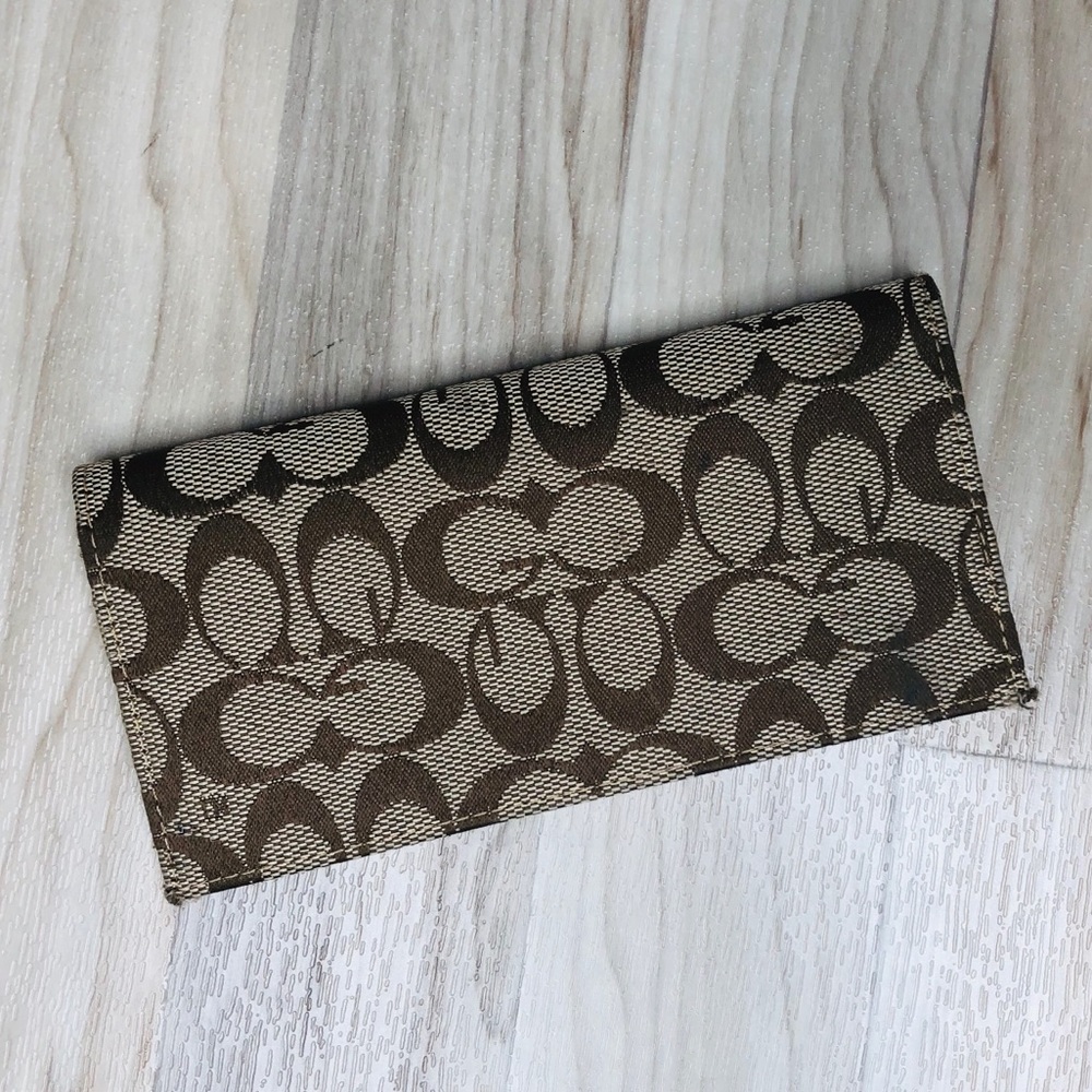 Monogram Check book check holder.